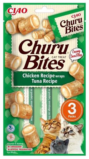 Skanėstas katėms Inaba Churu Cat Tuna with chicken, vištiena/tunas, 0.01 kg, 3 vnt.