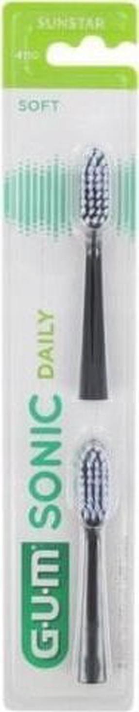Щётка электрической зубной щётки GUM Daily, черный цв., 2 шт.