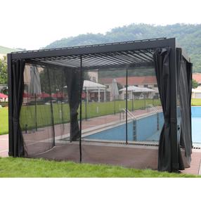Tinklų pavėsinei rinkinys Home4you Mirador, 300 cm, juoda sp.