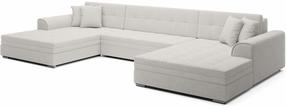 Kampinė sofa - lova Vento Jarell 18, smėlio sp., 359 x 165 cm x 78 cm