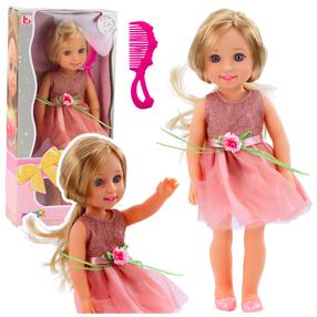Lėlė Lean Toys Pretty Girl, 38 cm, rožinė sp.