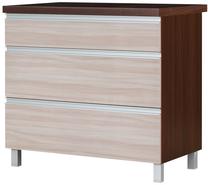 Apatinė virtuvinė spintelė Bodzio Sandi KS90DS-LA/P/OR, riešuto sp./smėlio sp., 60 cm x 90 cm x 86 cm