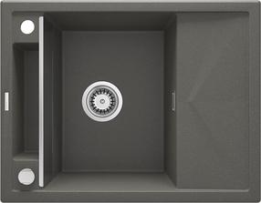 Virtuvinė plautuvė Deante Magnetic ZRM T11A, granitas, 64 cm x 50 cm x 20.5 cm, tamsiai pilka sp.