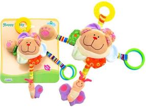 Rotaļlietas ratiem Happy Teddy, daudzkrāsaina