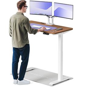 Datorgalds regulējams augstums Desktronic HomeOne, 120 cm x 60 cm, 72 - 119 cm, balts krās./valriekstu krās.