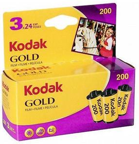 Fotofilm Kodak Gold 200, kaadrite arv 24 x 3 tk