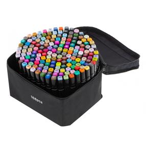 Kahepoolsete markerite-viltpliiatsite komplekt KX5308, kahepoolsed, mitmevärviline, 168 tk