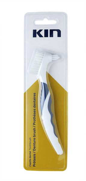 Dantų šepetėlis KIN Denture Brush, mėlyna sp./balta sp.
