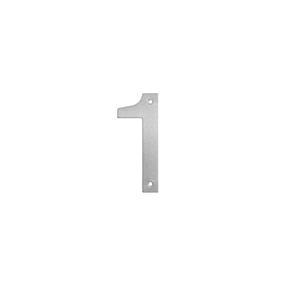 Durvju numurs "1" Haushalt SS-1, 14.6 cm x 6.2 cm, nerūsējošais tērauds, nerūsējošā tērauda krās.