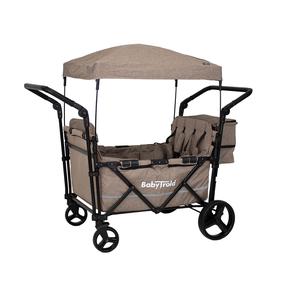 Turistinis vežimėlis BabyTrold Fun Sand, 78 cm, smėlio sp.