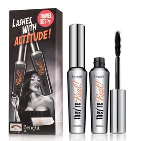 Blakstienų ir antakių priemonių rinkinys Benefit Lashes With Altitude!, 17 g, juoda sp.