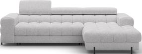 Kampinė sofa - lova Felro Pellerito 03, šviesiai pilka sp., dešininė, 181 x 285 cm x 93 cm