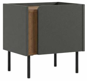 Ночной столик Kalune Design Lucile 632NRD1248, антрацитовый цв./дубовый цв./черный цв., 47.8 см x 45.5 см x 35 см