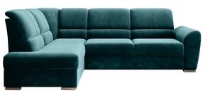 Kampinė sofa Siber Lukso 39, žalia sp., kairinė, 186 x 270 cm x 93 cm