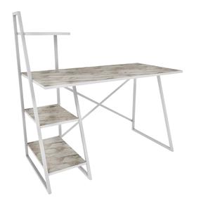 Kirjutuslaud ja riiul Kalune Design Admira 322RTC1311, 120 cm x 60 cm, 120 cm, valge v.