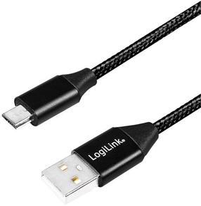 Провод Logilink USB to Micro USB USB, Micro USB, 1 м, черный цв.