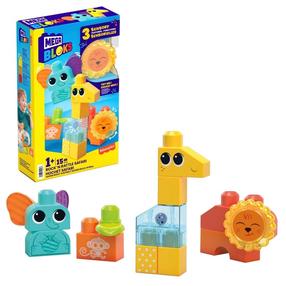 Конструктор Mattel Mega Bloks Rock N Rattle Safari HKN42, 15 шт.