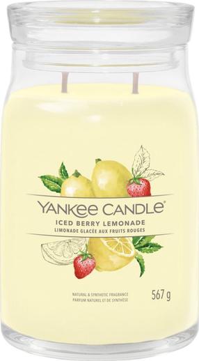 Žvakė, arbatinė Yankee Candle Signature Iced Berry Lemonade, 60 - 90 h, 567 g, geltona sp.