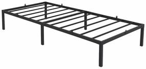 Lova viengulė Akord Furniture Factory, 100 x 200 cm, juoda sp., be čiužinio, su grotelėmis