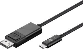 Vads Goobay USB-C - DisplayPort Displayport, USB Type-C male, 1.2 m, melna krās.