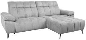 Kampinė sofa Home4you Luzern, šviesiai pilka sp., dešininė, 264 x 160 cm x 85 cm