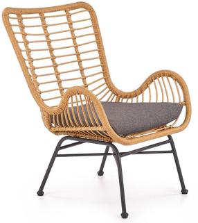 Krėslas Ikaro, juoda sp./pilka sp./smėlio ruda sp., 69 cm x 58 cm x 93 cm