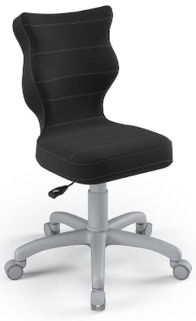 Vaikiška darbo kėdė Petit VT17, 35 x 37 x 77 - 83 cm, antracito sp./pilka sp.