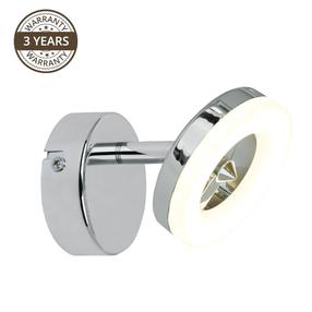 Šviestuvas nukreipiamasis Domoletti LED16032-1R, LED, 3000 °K, 1 x 4 W, balta sp. / chromo sp.