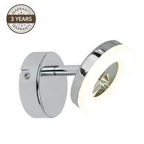 Šviestuvas nukreipiamasis Domoletti LED16032-1R, LED, 3000 °K, 1 x 4 W, balta sp. / chromo sp.