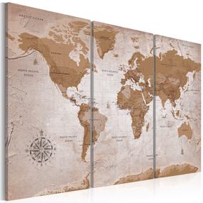 Reprodukcija Artgeist Vintage Map Oriental Travels, 60 cm x 40 cm