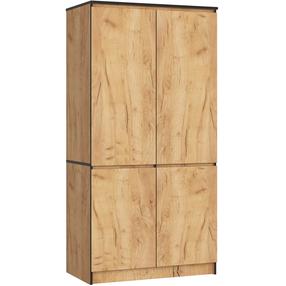 Spinta Akord S90 4D CLP, ąžuolo sp., 90 cm x 51 cm x 180 cm