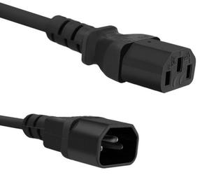 Провод Qoltec IEC C14, IEC C13, 1.8 м, черный цв.