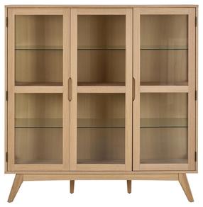 Vitrina Marte, ąžuolo, 40 cm x 140 cm x 148 cm