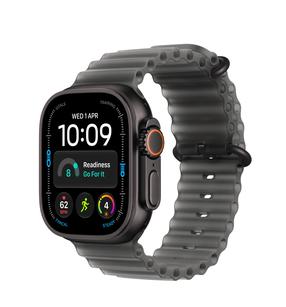 Viedpulkstenis Apple Watch Ultra 4 GPS + Cellular 49mm MJAY4ET/A, black titanium korpuss ar translucent black ocean siksniņu