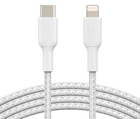 Провод Belkin, USB Type C/Apple Lightning, белый цв.