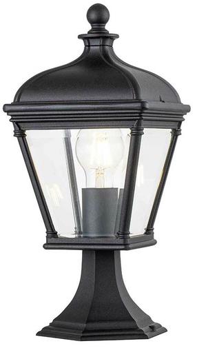 Pastatomas lauko šviestuvas Elstead Lighting Bayview, 60W, E27, IP44, juoda sp., 18 cm x 39.3 cm