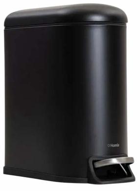 Мусорное ведро Homla Linea Mat Basic 244139, черный цв., 10 л, 28.8 см x 14.6 см