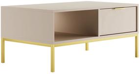 Kavos staliukas Kocot Kids Austin 100, aukso sp./smėlio sp., 100 cm x 60 cm x 45.5 cm