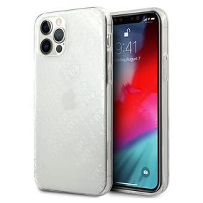 Telefono dėklas Guess 3D Pattern Collection for iPhone 12 / 12 Pro, skaidri sp., Apple