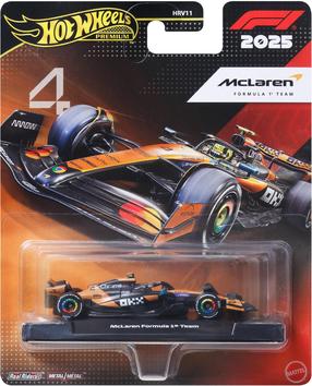 Rotaļlieta automašīna Mattel Hot Wheels Formula 1 McLaren HRV11, 1:64, melna krās./oranža krās.
