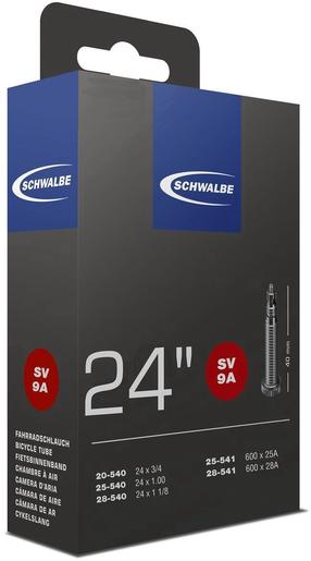 Dviračių padangų kamera Schwalbe Inner Tube 10419213, guma, juoda sp., 24"