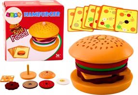 Развивающая игра Lean Toys Fast Food Hamburger, коричневый цв., 10 шт.