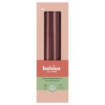 Žvakė, kūginė Bolsius Velvet Red, 7 h, 4 vnt., raudona sp.