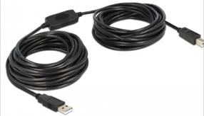 Savienojums Delock USB Type B To USB 82915 82915 USB 2.0 A male, USB 2.0 B male, 11 m, melna krās.