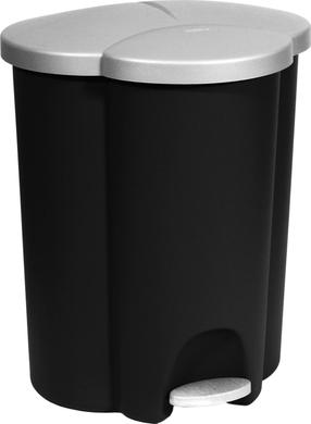 Мусорное ведро Curver Trio 254540, черный цв./серый цв., 17 л, 56 см x 46 см