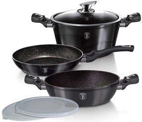 Puodų ir keptuvių rinkinys, su priedais Berlinger Haus Carbon Pro BH-6905