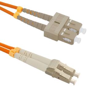 Vads Qoltec Fiber Optic Multimode SC/UPC to LC/UPC 50/125 OM2 SC/UPC, LC/UPC, 3 m, oranža krās.