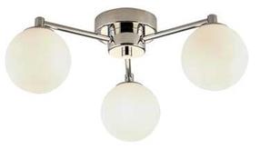Люстра потолочный Searchlight Tiberius 60813-3WH, G9, 3 x 7 Вт, белый цв. / хромовый цв.
