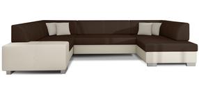 Kampinė sofa Havana Sawana 26, Soft 33, ruda sp./smėlio sp., dešininė, 320 x 207 cm x 73 cm