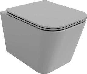 Unitazas, pakabinamas Mexen Teo Rimless Duroplast Slim, su dangčiu, 345 mm x 510 mm